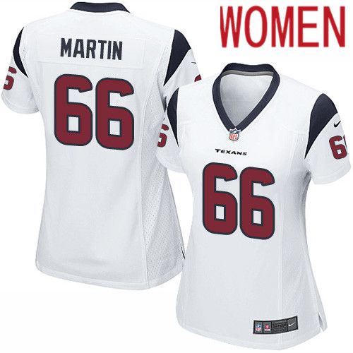 Women Houston Texans #66 Nick Martin White Nike Player Game NFL Jersey->women nfl jersey->Women Jersey